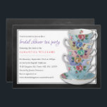 Invitation Chalkboard Teups Fête des mariées Tea Party<br><div class="desc">Célébrez dans le style avec ces invitations branchées à la douche nuptiale. Ce design est facile à personnaliser avec votre libellé d'événement spécial et vos invités seront ravis quand ils reçoivent ces invitations fabuleux.</div>