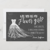 Invitation Chalkboard Tu Seras Ma Fille Fleur (Devant)