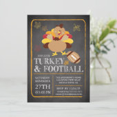 Invitation Chalkboard Turquie Football Thanksgiving Invitatio (Debout devant)