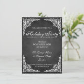 Invitation Chalkboard Vintage Swils Fête (Debout devant)