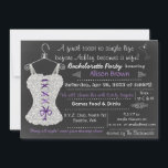 Invitation Chalkboard violet Lingerie Douche Bachelorette<br><div class="desc">Chalkboard Purple Lace Lingerie Douche Bachelorette Fête Invitations</div>
