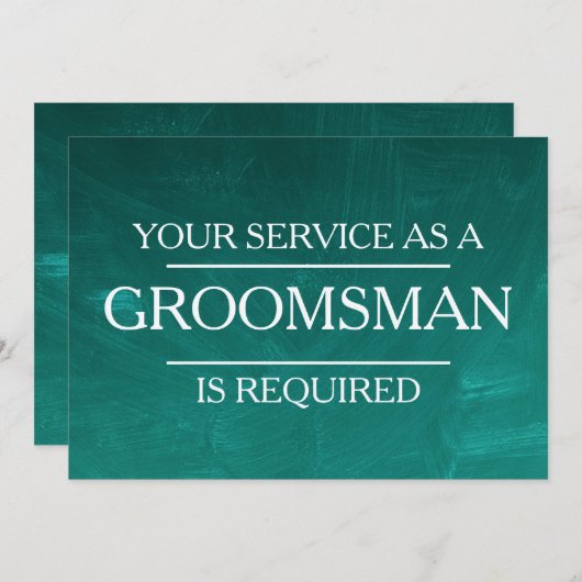 Invitation Chalkboard Votre service est demandé en tant que G (Devant / Derrière)