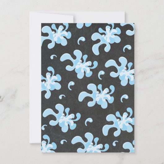 Invitation Chalkboard Water Diapo Pool fête (Dos)