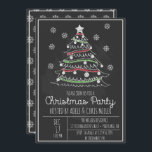 Invitation Chalkboard Whimsical Christmas Tree Fête de Noël<br><div class="desc">L'invitation peut être facilement customisée pour votre événement en ajoutant les détails de votre événement,  le style de police,  la taille et la couleur de police et le libellé de votre choix en cliquant sur le bouton "Personnaliser".</div>