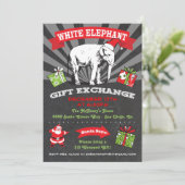 Invitation Chalkboard White Elephant Échange de cadeaux (Debout devant)