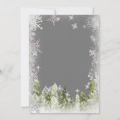 Invitation Chalkboard Winter Arctics Conderland Snowflakes (Dos)