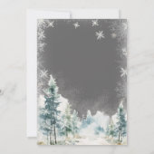 Invitation Chalkboard Winter Penguin Oh Baby shower Forest (Dos)