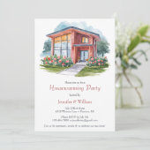 Invitation Chambre d'aquarelle moderne (Debout devant)