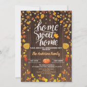 Invitation Chambre d'automne Fête de chauffage bois rustique  (Devant)