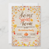 Invitation Chambre d'automne Fête de chauffe rustique vintage (Devant)