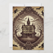 Invitation Chambre de l'Halloween victorienne gothique (Dos)