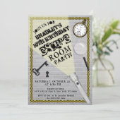 Invitation Chambre d'évasion moderne Fête n'importe quel âge  (Debout devant)