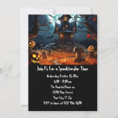Invitation Chambre Hantée Éffrayante de la fête d'Halloween (Dos)