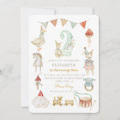 Invitation Chambres à champignons bois Aquarelle 2e anniversa (Devant)