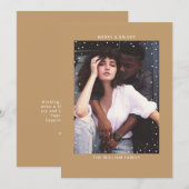 Invitation Chameau | Joyeux Noël avec photo (Devant / Derrière)