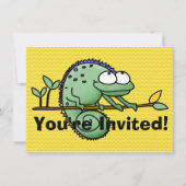 Invitation Chameleon Cute Funny (Devant)