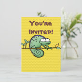 Invitation Chameleon Cute Funny (Debout devant)