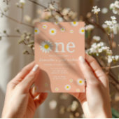 Invitation Chamomile Fleur Fleur sauvage Coral Premier annive