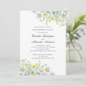 Invitation Chamomille aquarelle. Fête de fiançailles florales (Debout devant)