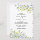 Invitation Chamomille. Fleurs de campagne. Mariage floral d'é (Devant)