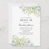 Invitation Chamomille. Fleurs douces 16. Floral 16e anniversa (Devant)