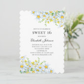 Invitation Chamomille. Fleurs douces 16. Floral 16e anniversa (Debout devant)