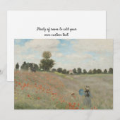 Invitation Champ de coquelicots près d'Argenteuil par Claude (Devant / Derrière)