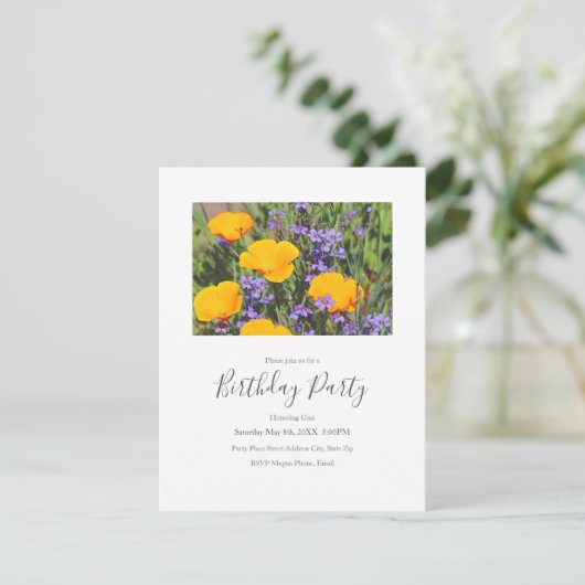 Invitation 'Champ de fleurs de printemps' (Debout devant)