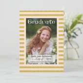 Invitation Champ de fleurs Gold Graduation Parade de voiture (Debout devant)