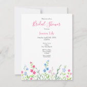 Invitation Champ de Fleurs sauvages d'aquarelle mixte (Devant)