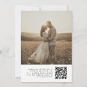 Invitation Champ de fleurs sauvages d'été Code QR Mariage Pho (Dos)