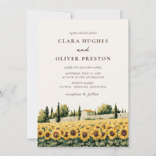 Invitation Champ de Tournesols Toscans Maison de Ferme au Cyp
