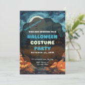 Invitation Champ déplaisant des lanternes Jack-O' Halloween (Debout devant)