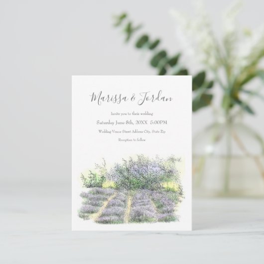 Invitation Champ Lavender (Debout devant)