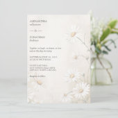 Invitation Champ Rustique de Marguerites Mariage  (Debout devant)