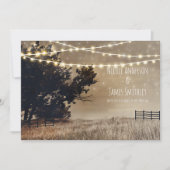 Invitation Champ rustique et lumières Mariage champêtre (Devant)