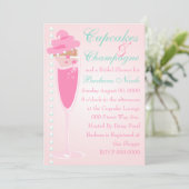 Invitation Champage, Cupcakes & Perles (Debout devant)