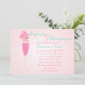 Invitation Champage, Cupcakes & Perles (Debout devant)