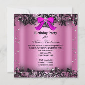 Invitation Champagne à talons hauts roses Robe en dentelle no (Dos)