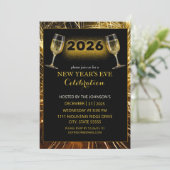 Invitation Champagne and Fireworks New Year's (Debout devant)