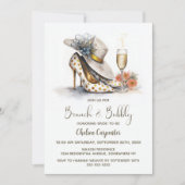 Invitation Champagne and Polka Dot Shoes Brunch and Bubbly (Devant)