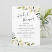 Invitation Champagne Aquarelle verte Fête des mariées Florale (Debout devant)