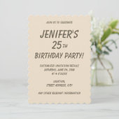 Invitation Champagne beige uni couleur unie (Debout devant)