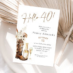 Invitation Champagne Boot Rustique Floral Cowgirl 40e anniver<br><div class="desc">Rustique Floral Cowgirl Boot Champagne 40e Anniversaire Invitation Occidentale à l'invitation à l'anniversaire de 40e anniversaire des femmes avec une botte de cowgirl,  arrangement floral de couleur naturelle,  bouteille de champagne et verre.</div>