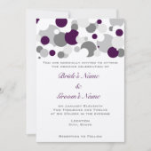 Invitation Champagne bouillonne pourpre/argent (Devant)