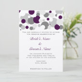 Invitation Champagne bouillonne pourpre/argent (Debout devant)