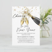 Invitation Champagne Bravo à l'invitation du Nouvel An (Debout devant)