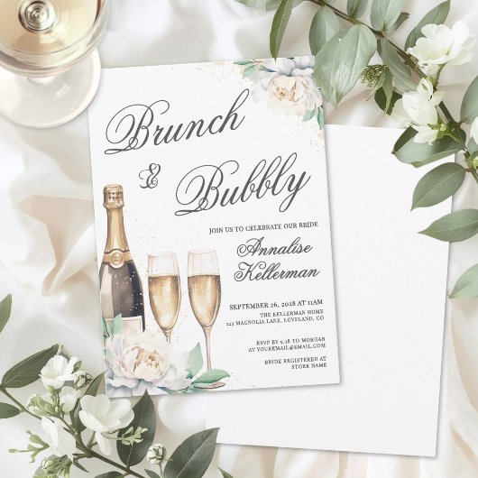 Invitation Champagne Brunch And Bubbly Bridal Shower