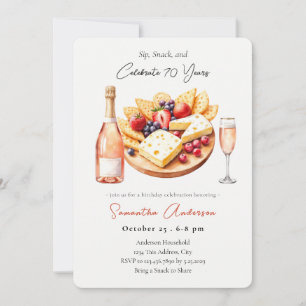 Invitation Champagne & Charcuterie 70e anniversaire Sip, Snac