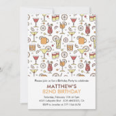 Invitation Champagne Cocktail moderne 82e anniversaire (Devant)